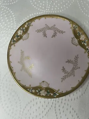 Arco Plate Pink & Gold Raised Floral Hand Painted Dallas Japan Vintage • $6.99