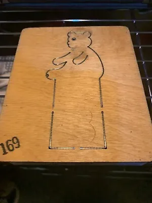 ACCUCUT  Teddy Bear Stand  Wooden Die Cuts Ellison Scrapbooking Die Paper • $13.99