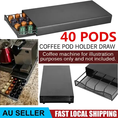 40 Coffee Capsules Pod Holder Stand Dispenser Rack Storage Capsule For Nespresso • $26.88