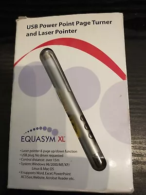 USB PowerPoint Page Turner And Laser Pointer (EquasymXL) Wireless Remote Control • £8