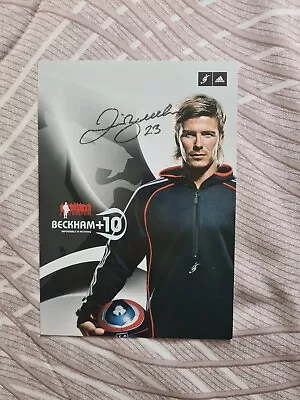 David Beckham - Stamped Signature 4x6 Fan Card - Manchester United • £15.67