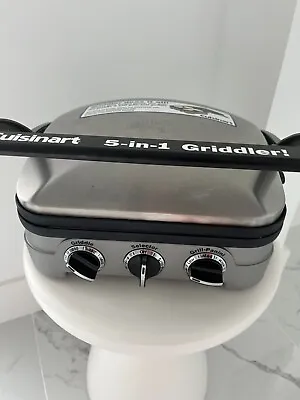 Cuisinart 5-in-1 Grill Griddler Panini Maker Set Great Condition • $35