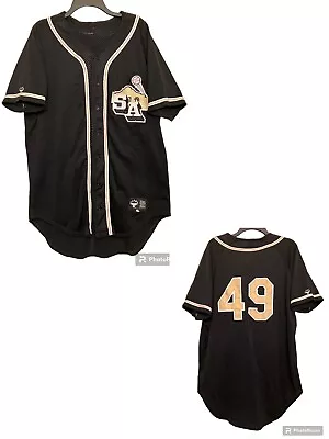 VTG MILB AIS Minor Leagues AAA San Antonio Missions Black Jersey #49 Sz 48 USA • $99