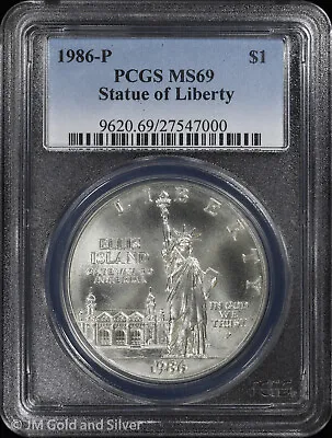 1986-P Ellis Island Commemorative Silver Dollar PCGS MS 69 | Uncirculated UNC BU • $43.95