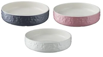 CAT/KITTEN/PUPPY BOWL. Mason Cash 13cm Ceramic With Embossed Paws 3 Colours • £4.25