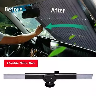 65cm Retractable Car Windshield Cover Sun Protect Visor Block Curtain Sun Shade • $21.97