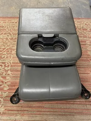 99-05 Ford F250 F350 Center Console JUMP SEAT  Armrest FULL LEATHER - Grey • $599