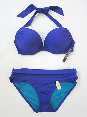 Victoria Secret BOMBSHELL MIRACULOUS ADD 2 CUP PUSHUP BIKINI SWIM SUIT 34C L Set • $89.99