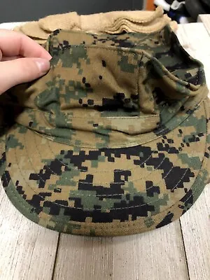 US NAVY Marine Corps Marpat Woodland Garrison Cover SIZE SMALL • $4.50