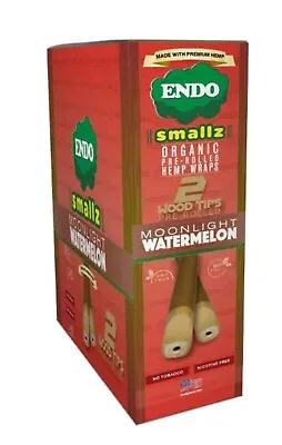 Endo Smallz Herbal Pre-Rolled Papers Wood Tips Moonlight Watermelon 5/2ct Packs • $12.50