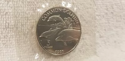 1993 Marshall Islands $5 Commemorative Common Dolphin Coin • $14.99