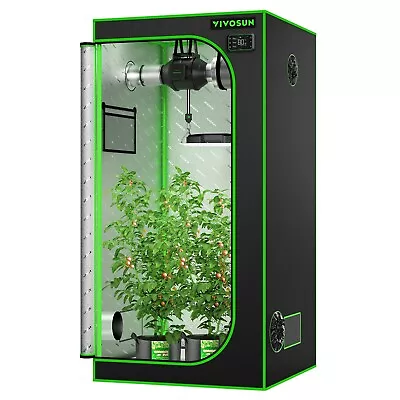 VIVOSUN Indoor Grow Tent 3'x3' Non Toxic Mylar Room Reflective 36 X36 X72  • $104.49