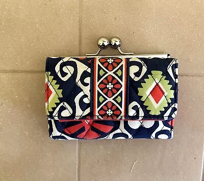 Vera Bradley Sun Valley Pattern Kiss Lock Wallet + Change Purse • $5