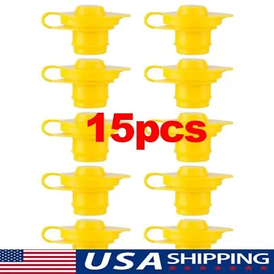 15 Yellow Fuel Gas Can Jug Vent Cap Blitz Wedco Scepter Essence Midwest Eagle • $5.75