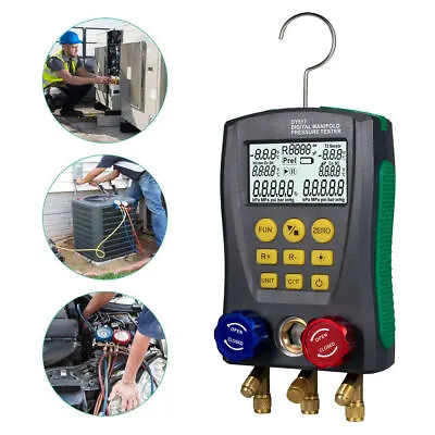 $149 • Buy Refrigeration Digital Manifold Gauge Meter Vacuum Pressure Leak Tester Tool US