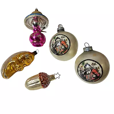 Vtg Christopher Radko Germany & Mercury Glass Blown Ornaments - Lot Of 5 RARE • $54.92