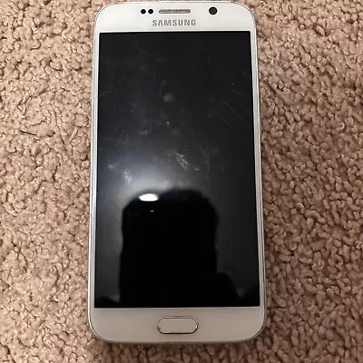 BROKEN CRACKED AS IS Samsung Galaxy S6 32GB SM-G920A AT&T White • $20.89