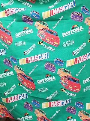 NASCAR 1995 Top Flat Sheet Handmade Bedding Or Cutter Fabric For Masks Daytona  • $20