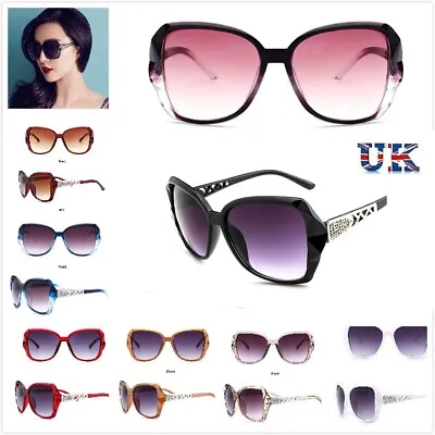 Women Fashion Oversized Polarized Sunglasses Ladies 100% UV Protection Eyewear • £4.49