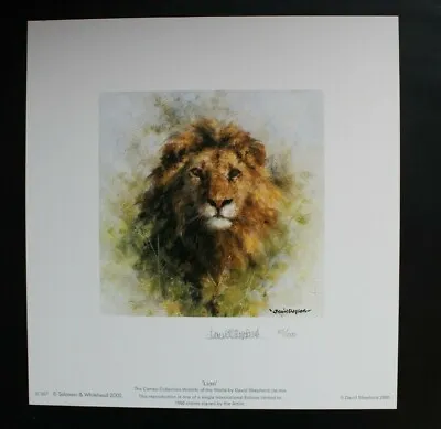 David Shepherd OBE - Lion - The Cameo Collection Limited Edition Print Litho • £99