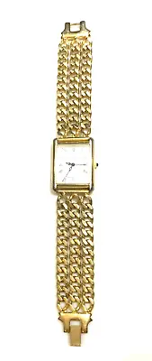 Lady's Xanadu Gold Tone Quartz Watch - Runs - Crystals Inside Face - PC2A • $10.99