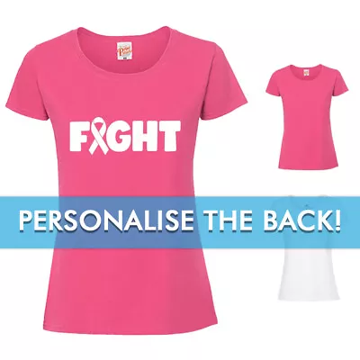 FIGHT Cancer Logo Ladies T-Shirt Charity Walk Run Mud Run Race For Life • £10.99