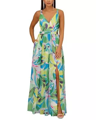 Aidan Mattox Printed Chiffon Maxi Dress Women's • $96.99