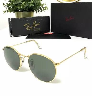 Authentic Vintage 80’s Ray-Ban Bausch & Lomb W0603 Gold Round Metal Sunglasses • £149