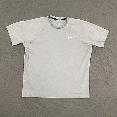 Nike Swim T-Shirt Mens XL Gray Dri-Fit UV Protection Beach Activewear Adult • $13.46