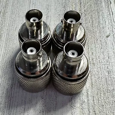 Lot Of 4: N Male - BNC Female Adapter Nickel Plated Brass Body • $27.99