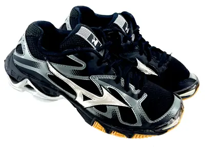Mizuno PYV 0216 Wave Bolt 5 Black Lace Up Running Shoes Mesh Womens US 7 • $27.99