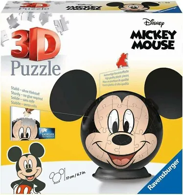 $29.95 • Buy NEW (Damaged Box) Ravensburger 11761 Disney Mickey Mouse 72 Pc 3D Puzzle Ball
