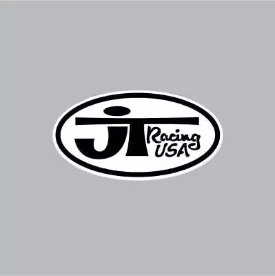 JT Racing - OVAL - Black & White Decal - Old School BMX • $11