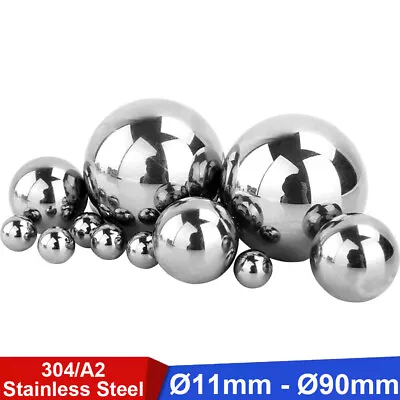 Small High Precision 304 Stainless Steel Ball Solid Steel Ball 11-90mm 75mm 80mm • $1.75