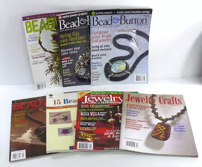 Jewelry Making Book & Magazine Lot: Bead & Button Beadwork Jewelry Glass Beads • $19.90