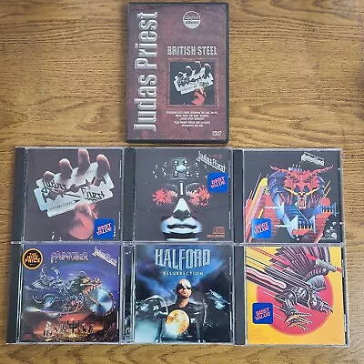 Judas Priest 6 Lot CDs+DVD(Heavy Metal Iron Maiden Saxon Ozzy Sabbath Motorhead) • $45