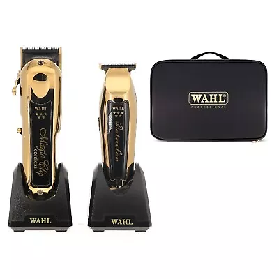 Wahl 5 Star Professional Magic Clip Clipper And Cordless Detailer Li Gold Limite • $550.80