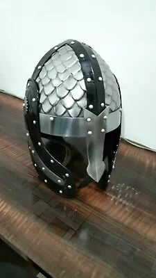 Medieval Steel Viking Vendel Helmet With Chainmail Hand Forged Helmet • $120.93