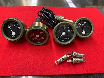 Jeep Gauges Kit Willys And More Mechanical  Temp Oil Amp Fuel 12V • $30