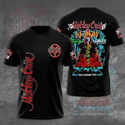 Motley Crue 3D All Over Print 3D TShirt Motley Crue Metal Rock Shirt All S-5XL • $25.90