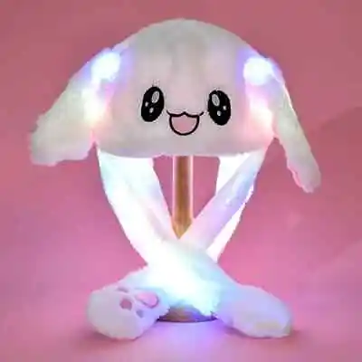 LED Glowing Plush Moving Rabbit Hat Funny Glowing Bunny Hat Cap For Women Girls • $9.99