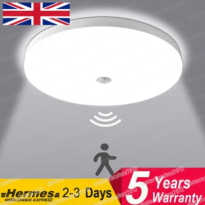 £7.99 • Buy LED Ceiling Light PIR Motion Sensor Lights Panel Wall Lamp Bedroom Living Room