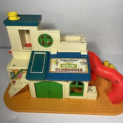 Vintage Fisher Price Little People Sesame Street Clubhouse #937 Incomplete  • $25