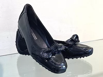 New Women's Black Patent Leather Ballerina Shoes 'Susa' By Kennel&Schmenger • £38