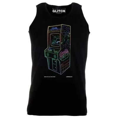 Mens 1 UP Neon Retro Arcade Vest T-Shirt Classic Retro Video Games 80s Gaming • £12.99