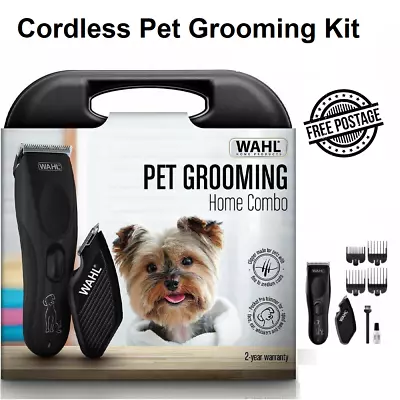 Wahl Pet Grooming Clipper Kit Cordless Rechargeable Shaver With Trimmer Guides • $99