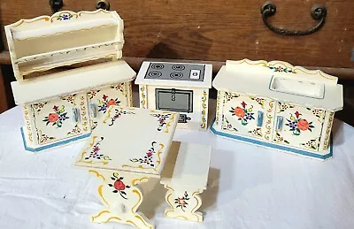 Rare Dora Kuhn Dollhouse Miniature Set Miniature Furniture 1960’s 5 Piece Set • $149.99