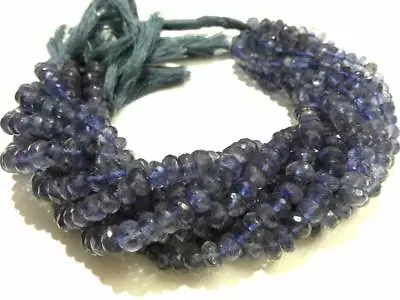 1 Strand Natural Iolite Rondelle 6-7mm Faceted Gemstone Loose Beads 8 InchBlue • $35.25