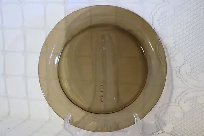 DURALEX VERECO FRANCE BROWN SMOKE GLASS 9 1/4  Dinner Plates Set Of 4 • $11.99