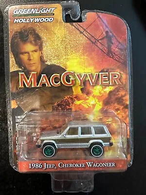 Greenlight GREEN MACHINE - MacGyver 1986 Jeep Cherokee Wagoneer Diecast Car • $14.99